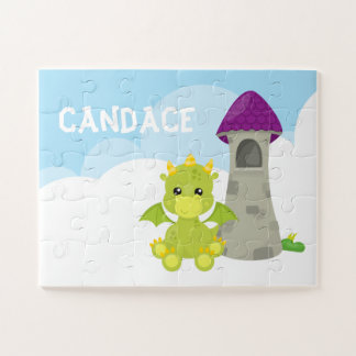 Sky Dragon Kid's Personalised Jigsaw Puzzle