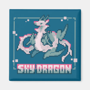 Sky Dragon, pixel art Magnet