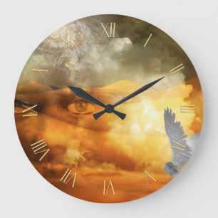 Sky face dream large clock