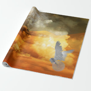 Sky face dream wrapping paper