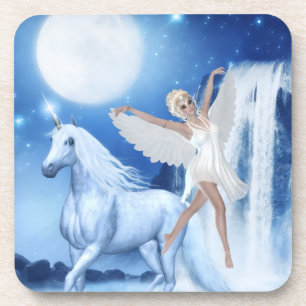 Sky Faerie Asparas and Unicorn Coaster