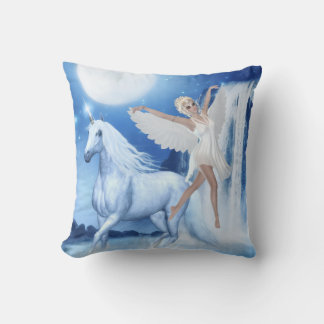 Sky Faerie Asparas and Unicorn Cushion