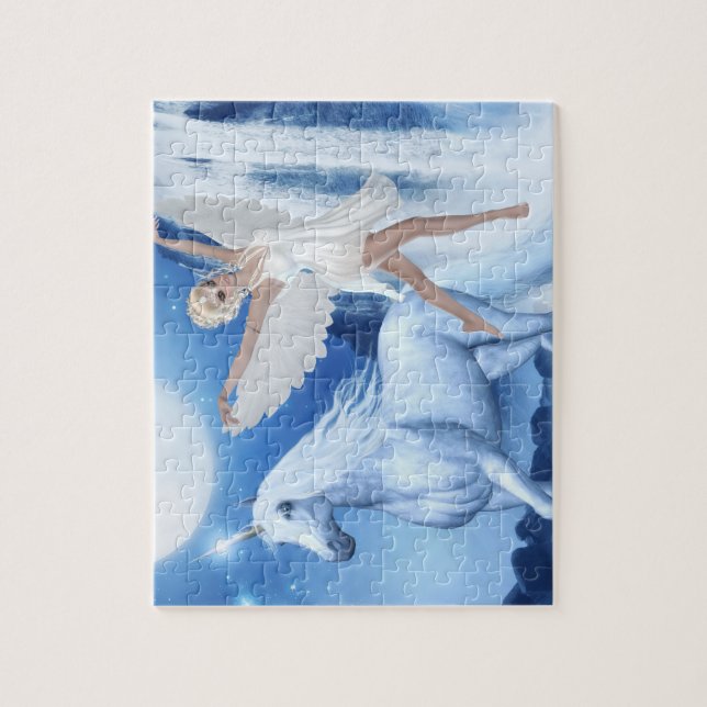 Sky Faerie Asparas and Unicorn Jigsaw Puzzle (Vertical)