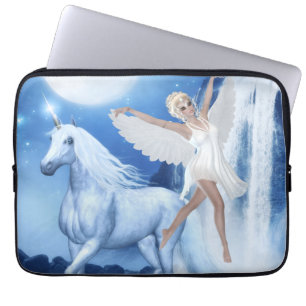 Sky Faerie Asparas and Unicorn Laptop Sleeve