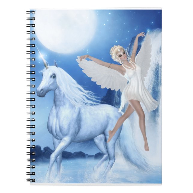 Sky Faerie Asparas and Unicorn Notebook (Front)