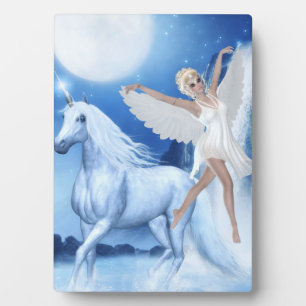 Sky Faerie Asparas and Unicorn Plaque