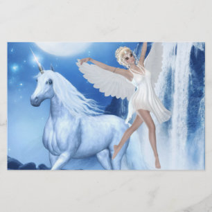 Sky Faerie Asparas and Unicorn Stationery