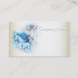 Sky Faerie Asparas and Unicorn Vignette Business Card