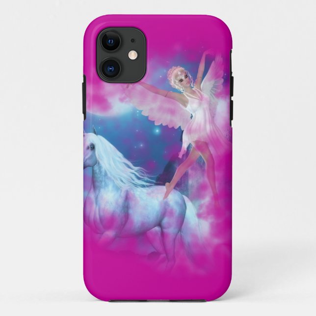 Sky Faerie Asparas and Unicorn Vignette Case-Mate iPhone Case (Back)