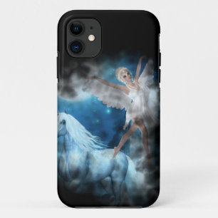 Sky Faerie Asparas and Unicorn Vignette iPhone 11 Case