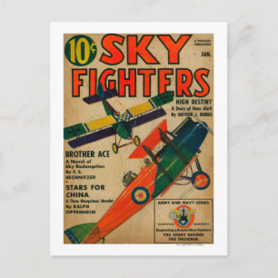 Sky Fighters Magazine Cover Postcard