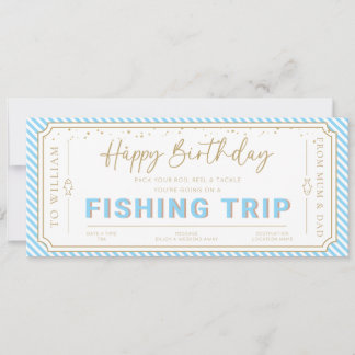 Sky Fishing Trip Birthday Gift Voucher Card
