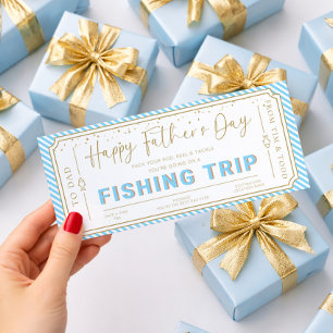 Sky Fishing Trip Father's Day Gift Voucher Card