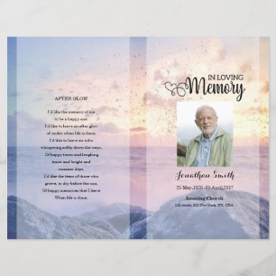 sky Funeral Program template