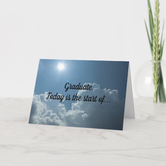 Sky Graduation Greeting Card (Front)
