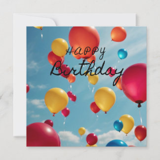 Sky High Celebrations: A Burst of Birthday Wishes Invitation