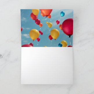 Sky High Celebrations: A Burst of Birthday Wishes Thank You Card