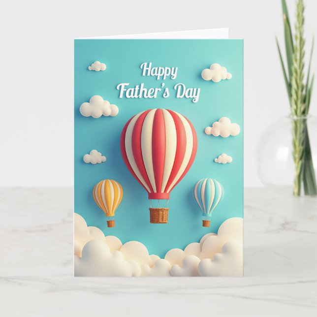 Sky High Fathers Day Balloon Card (Front)