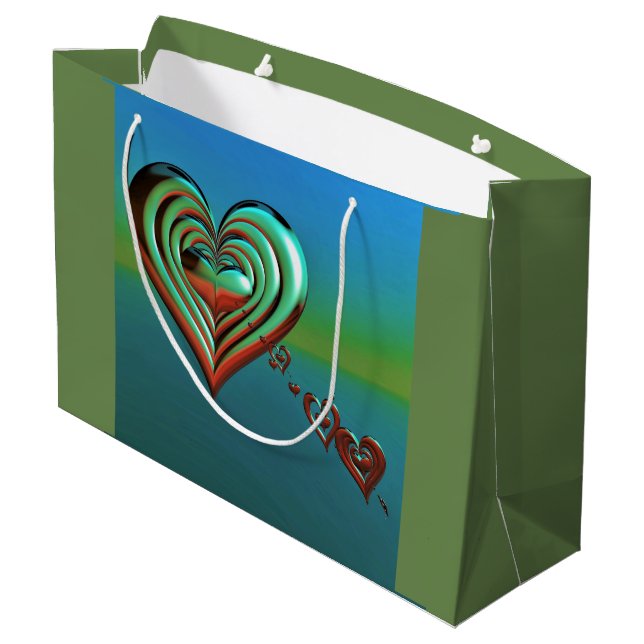 Sky High Hearts Large Gift Bag (Back Angled)