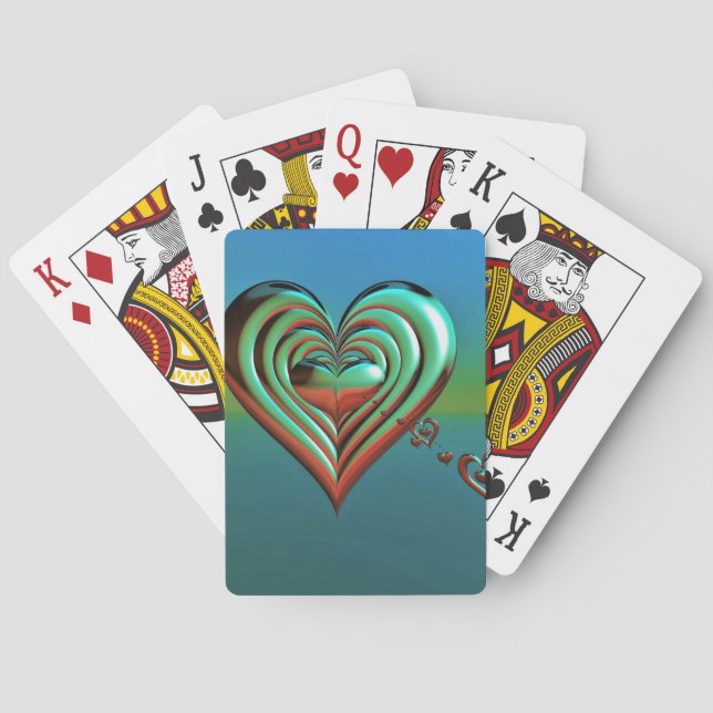 Sky High Hearts Playing Cards (Back)