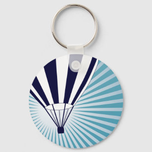 sky high hot air balloon key ring