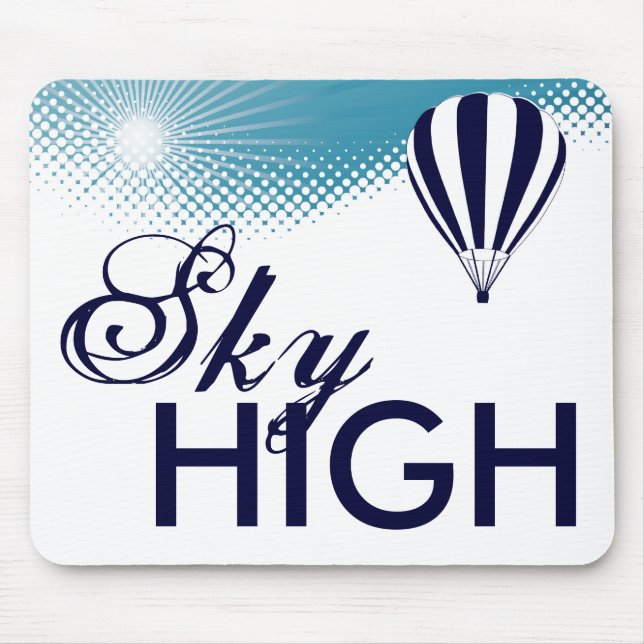 sky high hot air balloon mouse pad (Front)