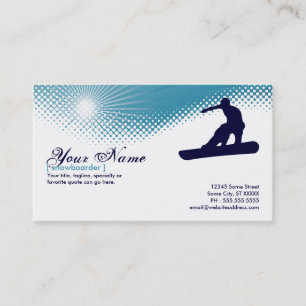 sky high snowboarder business card