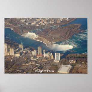 Sky High View of Niagara Falls Poster