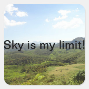 Sky is my limit square sticker