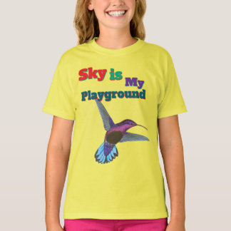 Sky is My Playground Women’s Bird Design T-Shirt