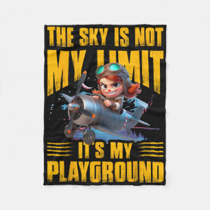 Sky Is Not My Limit Is My Playground Women Fleece Blanket