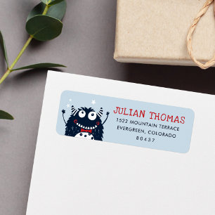 Sky   Little Monster Return Address Label