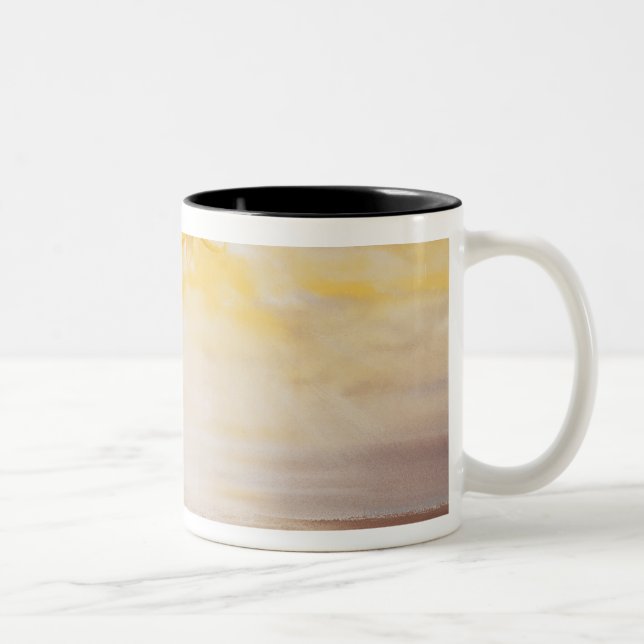 Sky Lotus Two-Tone Coffee Mug (Right)