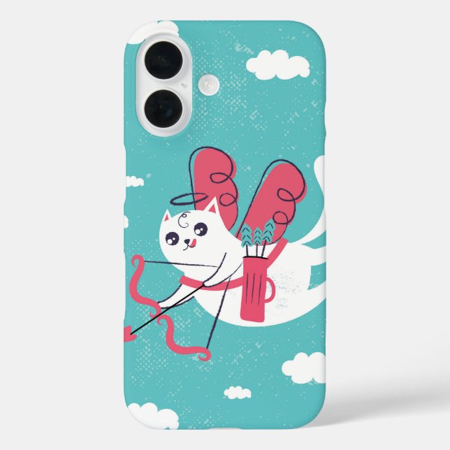 Sky Love Kitty Flying Cupid Cat Case-Mate iPhone Case (Back)