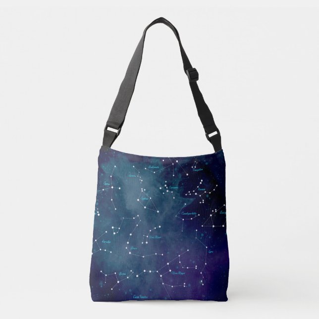 Sky Map Constellations Astronomy Crossbody Bag (Front)