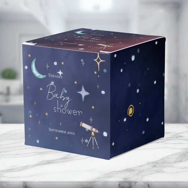 Sky Moon & Stars Celestial Baby Shower  Favour Box (Creator Uploaded)