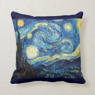 Sky Nature Blue Nature Gogh Star Starry-Night Cushion
