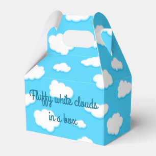 sky of blue and fluffy white clouds - favour box