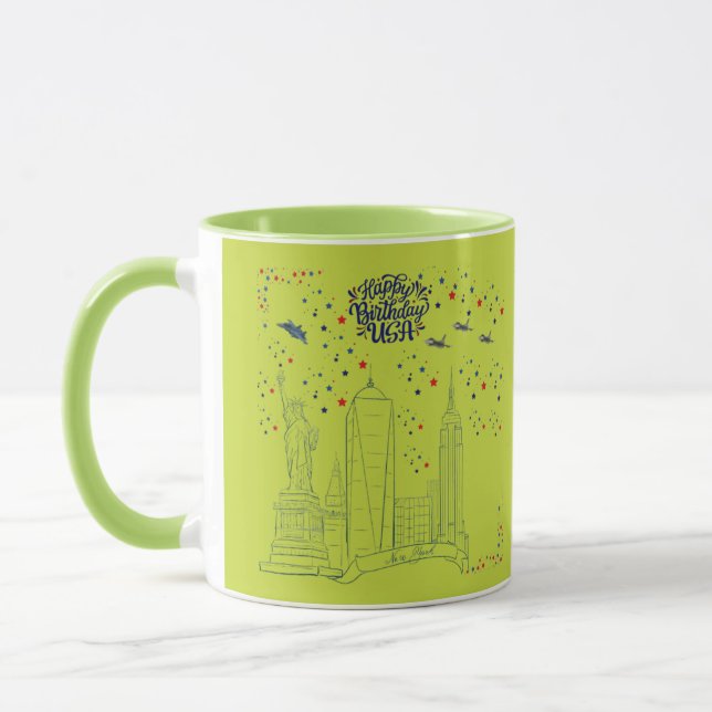 Sky of Liberty Flames lime Mug (Left)