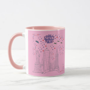 Sky of Liberty Flames pink Mug
