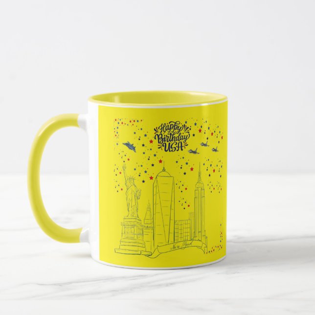 Sky of Liberty Flames yellow Mug (Left)