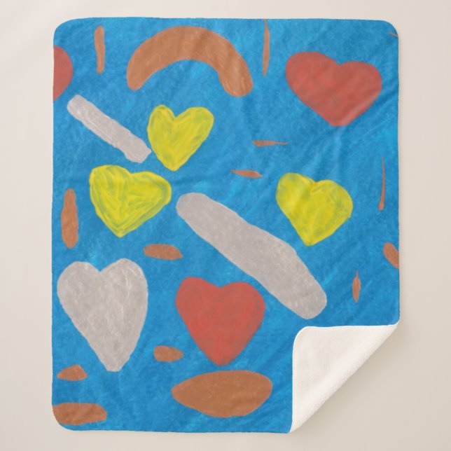 Sky of Love Sherpa Blanket (Front)