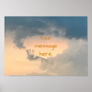 Sky Opening Bright Centre Your Message Posters