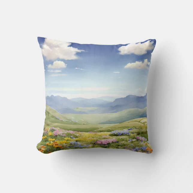 sky painting pillow cushion (Front)