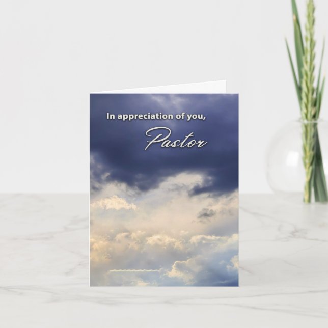 Sky Pastor Appreciation Greeting Card (Front)
