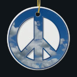 Sky Peace Ornament<br><div class="desc">Two-Sided,  "Peace" in multiple languages on back ©2010 Photograph and design by Rosemary Wessel</div>