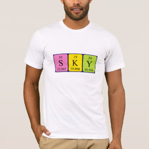 Sky periodic table name shirt