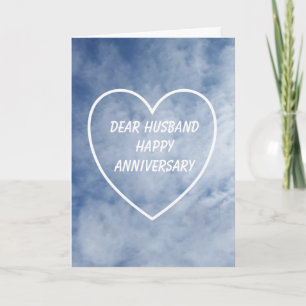Sky Personalised Husband Wedding Anniversary Card