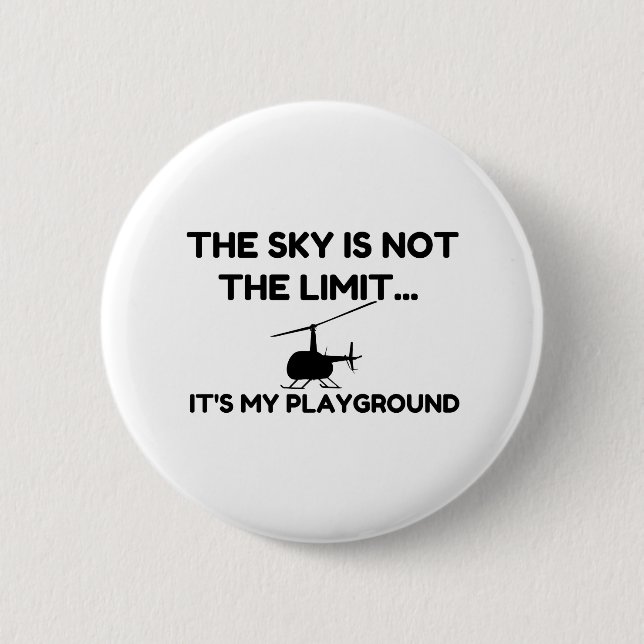 SKY PLAYGROUND Helicopter 6 Cm Round Badge (Front)