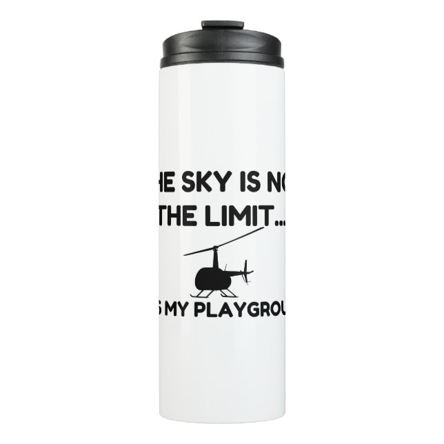 SKY PLAYGROUND Helicopter Thermal Tumbler (Front)